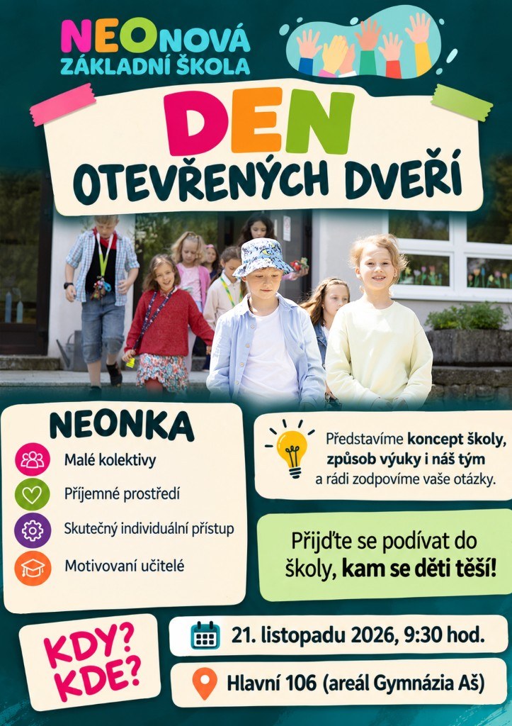 Plakát Den otevřených dveří 21. listopadu 2026